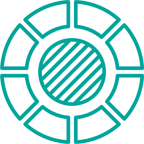 LLC depicting round seats around a round table