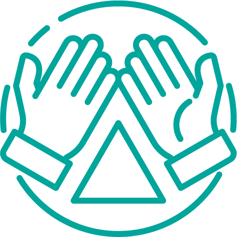 Partnership Icon depicting two hands