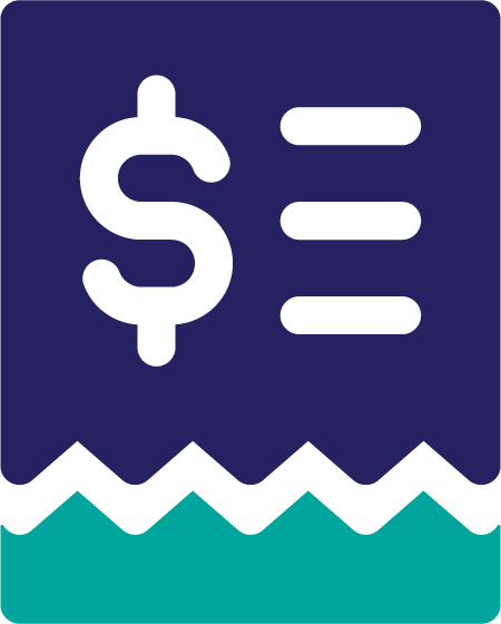 Simple Transparent Pricing depicting an invoice icon