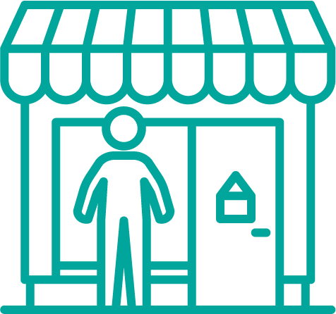 Sole Proprietor depicting a person in front of a shot